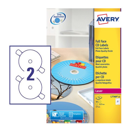 Etichette per CD | L7676-25 | Avery
