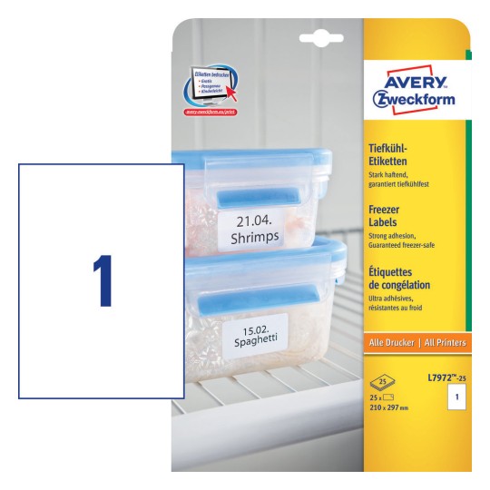 Etichette Per Freezer L7971 25 Avery