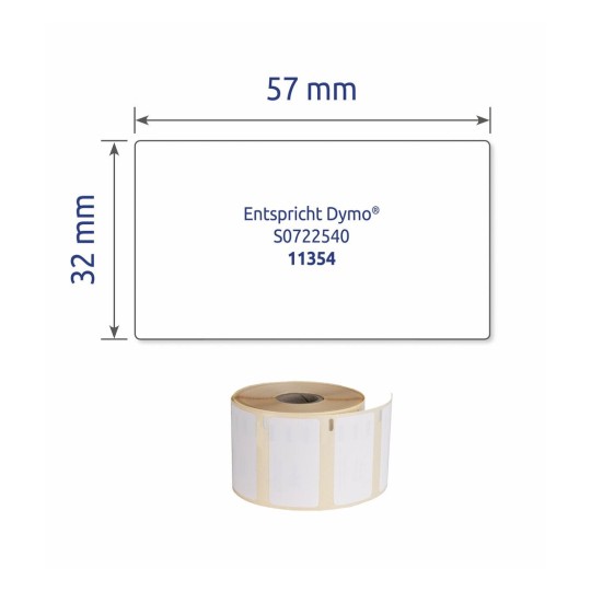 Etichette adesive in rotolo bianche multiuso AS0722540 32 x 57 mm