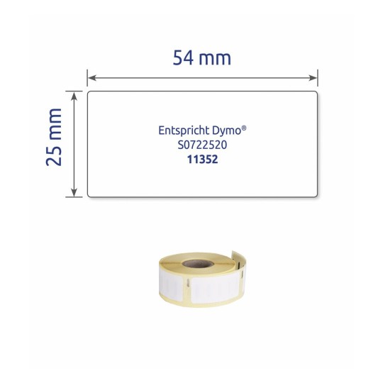 Etichette adesive in rotolo bianche AS0722520 25 x 54 mm