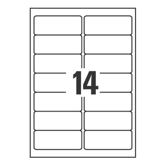 Etichette adesive in poliestere bianco L7063-20 99,1 x 38,1 mm