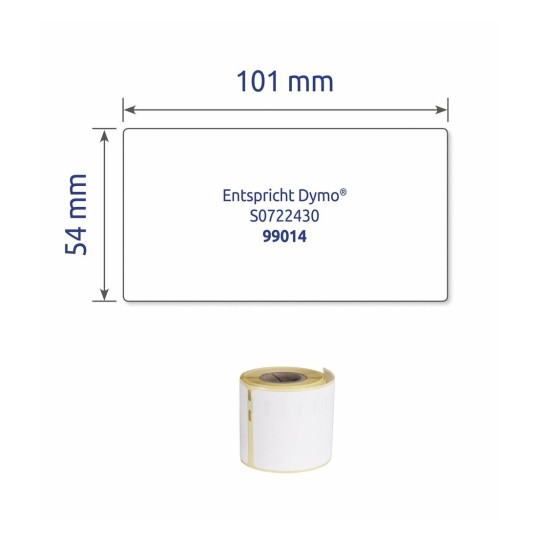 Etichette adesive in rotolo bianche AS0722430 54 x 101 mm