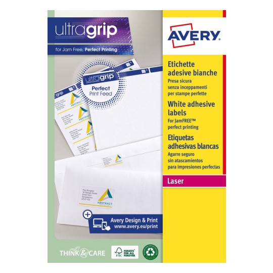 Etichette adesive in carta Ultragrip L7651-100