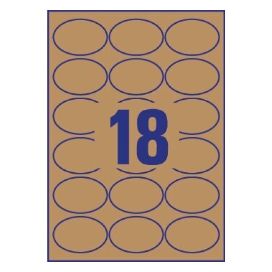 Etichette adesive in carta kraft L7103-20 63,5 x 42,3 mm