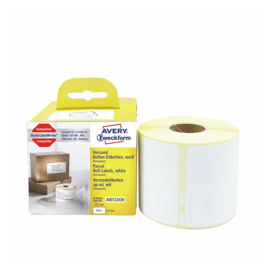 Etichette adesive in rotolo bianche AS0722430 Contenuto: 220 Etichette / 1 Rotolo