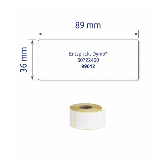 Etichette adesive in rotolo bianche AS0722400 36 x 89 mm