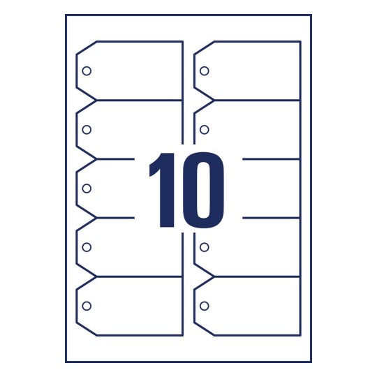 Cartellini stampabili ultra resistenti T3002-10 90 x 50 mm