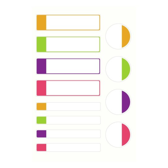 Etichette per materiale scolastico APFLUO24-UK 11,5 x 19,5 mm