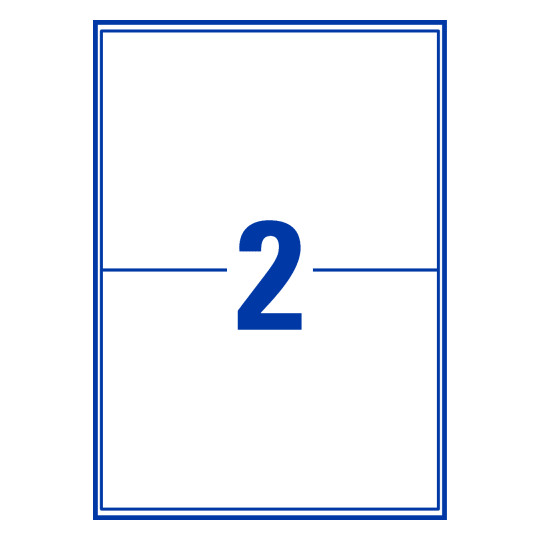 illustrazione che mostra un foglio con 2 etichette