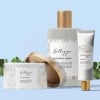 set di cosmetici con applicate delle etichette adesive stampate