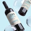 bottiglie di vino con applicate delle etichette rettangolari stampate