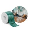 rotolo di etichette realizzate con plastica riciclata da rifiuti marini