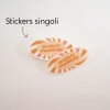 Due adesivi ovali singoli stampati