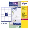 Etichette adesive in carta Ultragrip L7161-100 Contenuto: 1.800 Etichette / 100 Foglio