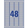 Etichette adesive in poliestere argento L6009-20 45,7 x 21,2 mm