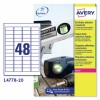 Etichette adesive in poliestere bianco L4778-20 Contenuto: 960 Etichette / 20 Foglio