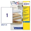 Etichette adesive trasparenti opache J8567-25 Contenuto: 25 Etichette / 25 Foglio