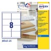 Etichette adesive trasparenti opache J8565-25 Contenuto: 200 Etichette / 25 Foglio