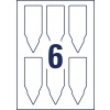 Cartellini stampabili per piante T3006-10 128 x 47 mm