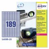 Etichette adesive in poliestere argento L6008-20 Contenuto: 3.780 Etichette / 20 Foglio