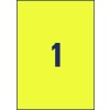 Etichette adesive in poliestere giallo L6111-20 210 x 297 mm