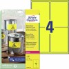 Etichette adesive in poliestere giallo L6127-20 Contenuto: 80 Etichette / 20 Foglio