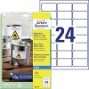 Etichette adesive in poliestere bianco J4773-10 Contenuto: 240 Etichette / 10 Foglio
