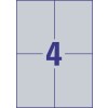 Etichette adesive in poliestere argento L6134-20 105 x 148 mm