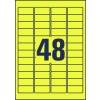 Etichette adesive in poliestere giallo L6103-20 45,7 x 21,2 mm