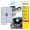 Etichette adesive in poliestere argento L6134-20 Contenuto: 80 Etichette / 20 Foglio