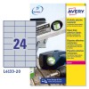 Etichette adesive in poliestere argento  L6133-20 Contenuto: 480 Etichette / 20 Foglio
