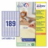 Etichette adesive rimovibili L4731REV-25 Contenuto: 4.725 Etichette / 25 Foglio