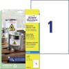 Etichette adesive in poliestere bianco J4775-10 Contenuto: 20 Etichette / 10 Foglio