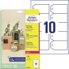 Cartellini stampabili ultra resistenti T3002-10 Contenuto: 100 Cartellini / 10 Fogli
