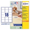 Etichette adesive rimovibili L6025REV-25 Contenuto: 450 Etichette / 25 Foglio