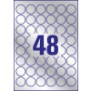 Etichette adesive in poliestere argento L6129-20 Ø 30 mm